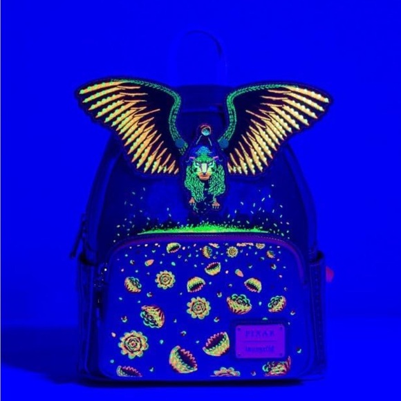 Loungefly Disney Pixar Coco Miguel Rides Pepita Mini Backpack Glow in the Dark - Picture 3 of 12